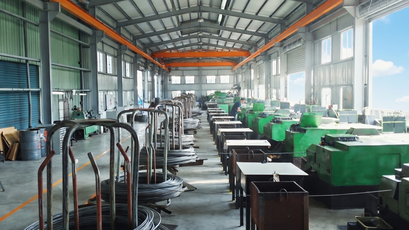 Factory machines for cold and hot forge forming of precision nuts and washers, supporting nut forming, thread tapping, and fastener manufacturing