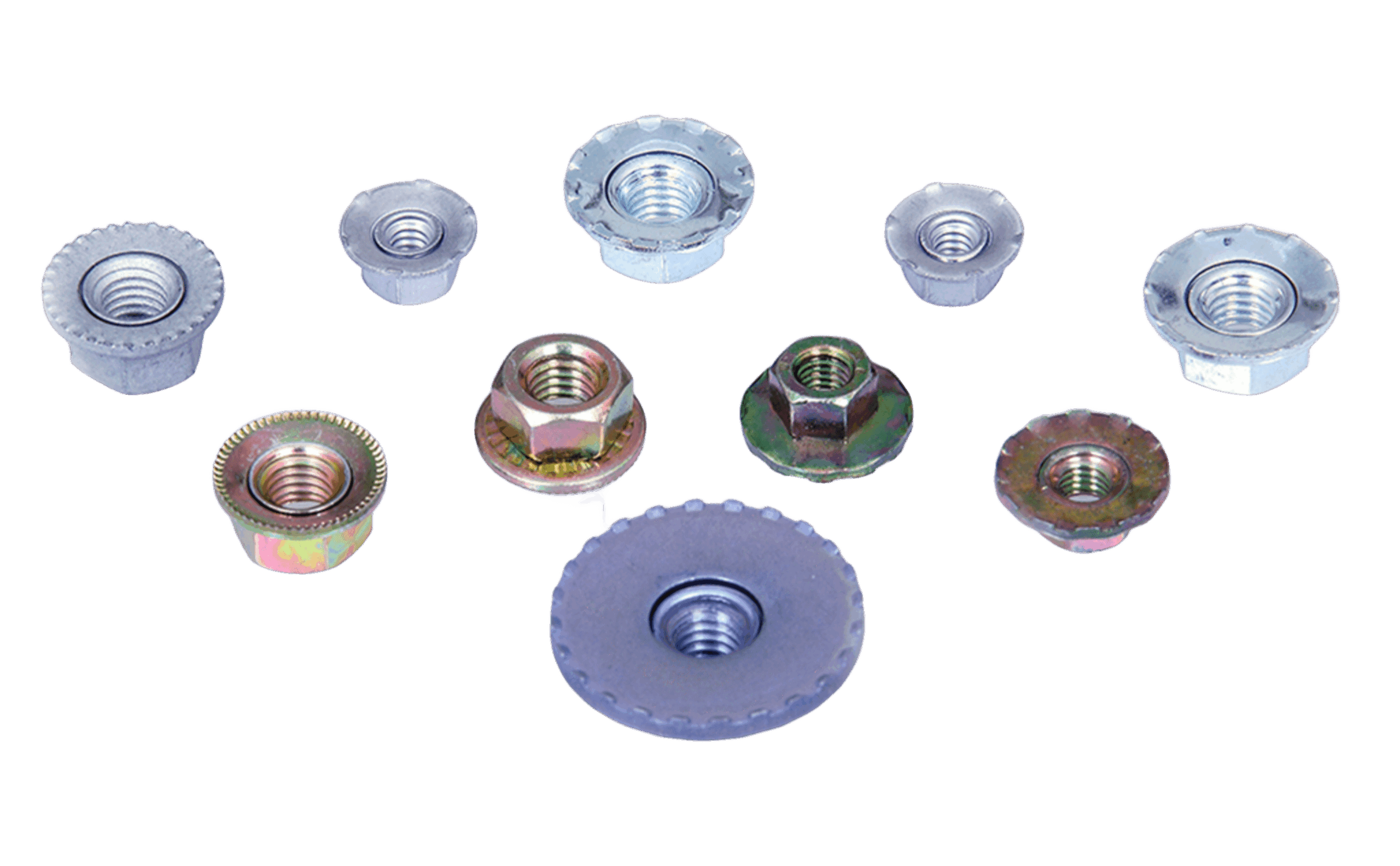 Close-up of a Paint Scraper Groove product on a white background, part of kep nuts, serration washer nuts, and nylon washer nuts series